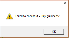 failed to checkout vray gui license